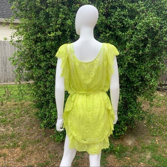 💋NWOT JENS Pirate Booty Key Lime 2 Pc Sheer Lace CoverUp/Dress - Picture 12 of 16
